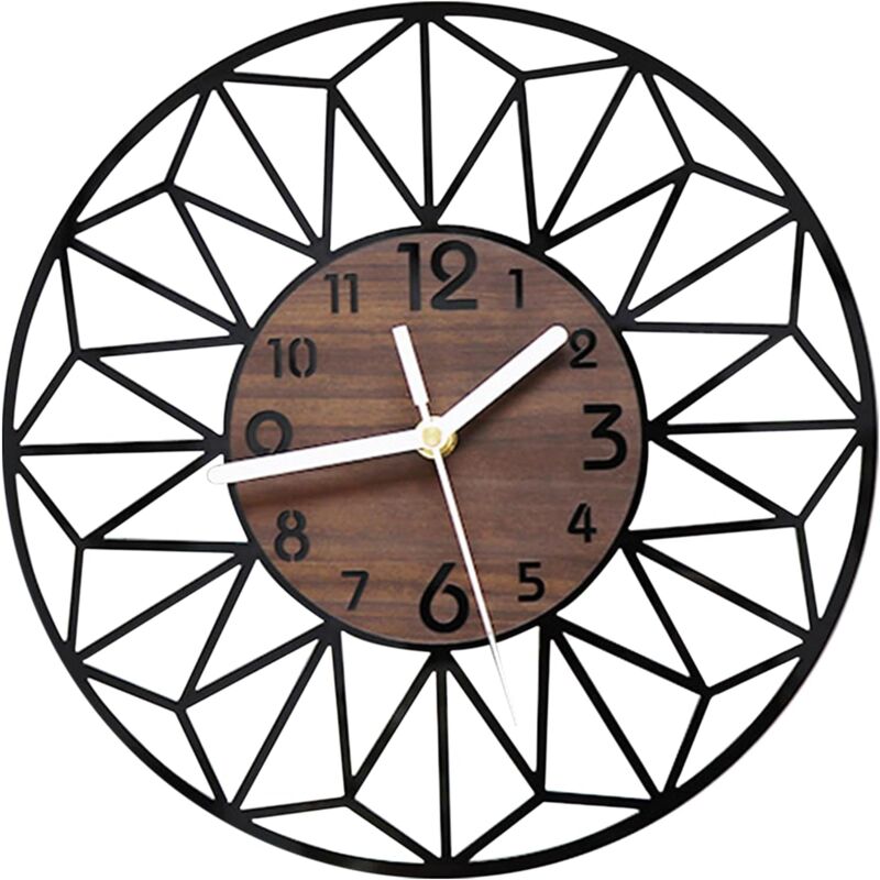 foto del prodotto bebusingoto orologio da parete in legno acrilico da 30 cm, silenzioso, senza ticchettio, per soggiorno, camera da letto, cucina, ufficio, grande,