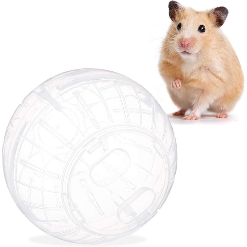 foto del prodotto bebusingoto palla per criceti, giocattolo per roditori, accessorio, topo, fornitura d aria ottimale, plastica, 12 cm, trasparente 1 articolo