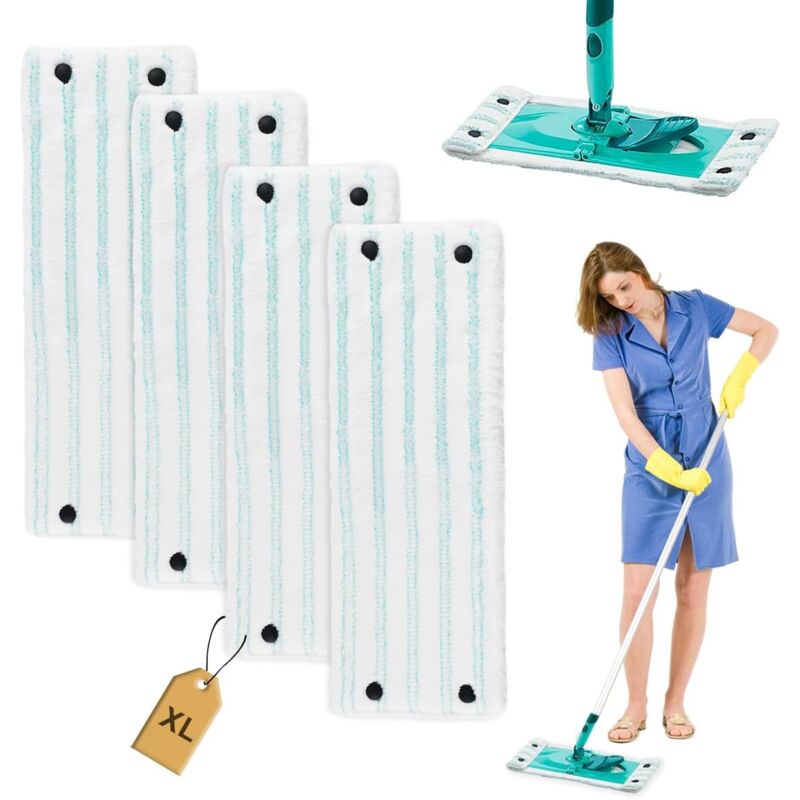 foto del prodotto bebusingoto pezzi panni di ricambio per leifheit clean twist xl micro duo 49x15cm kit, per leifheit clean twist xl micro duo fodere di ricambio in