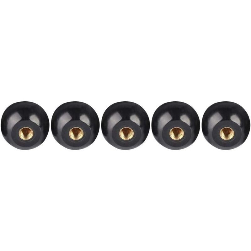 foto del prodotto bebusingoto pezzi pomello leva a sfera diametro 40 mm filettatura femmina m12 pomello leva a sfera in bachelite nera inserto in rame sostituzione