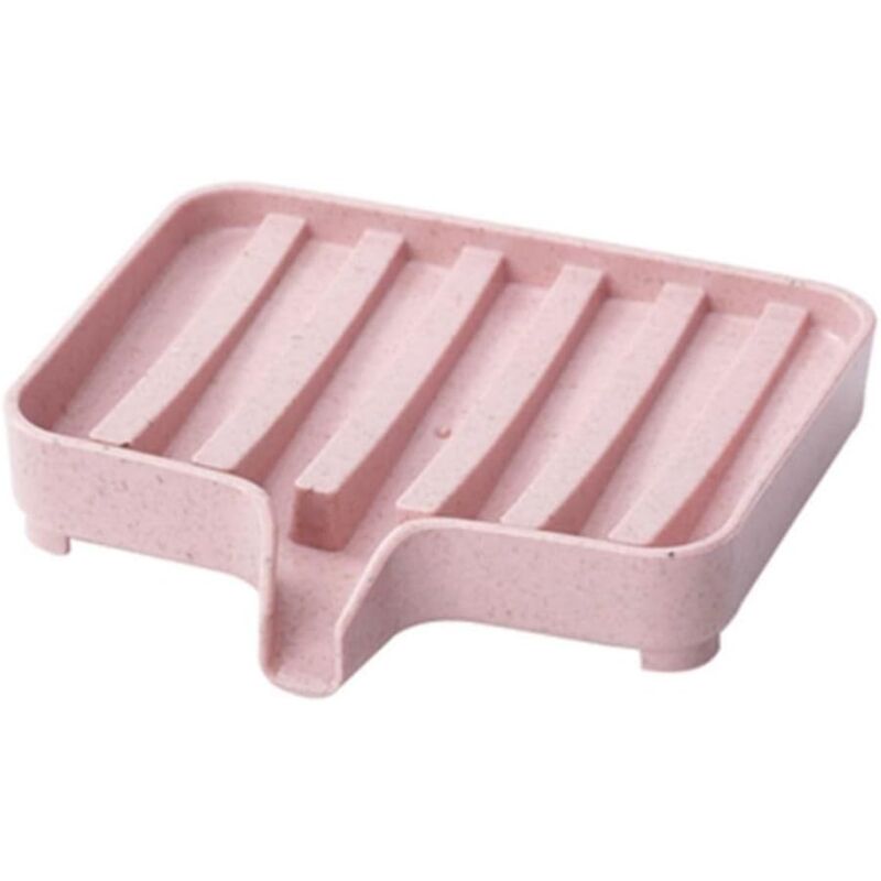 foto del prodotto bebusingoto pezzi portasapone autosvuotante, salvasapone, prolunga la durata del sapone, mantiene le saponette asciutte e facili da pulire rosa 