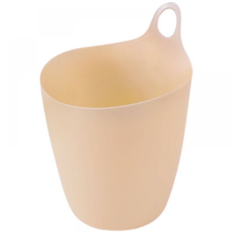 foto del prodotto bebusingoto piccolo cestino da appendere, mini secchio portaoggetti da parete per scrivania o portapenne, beige