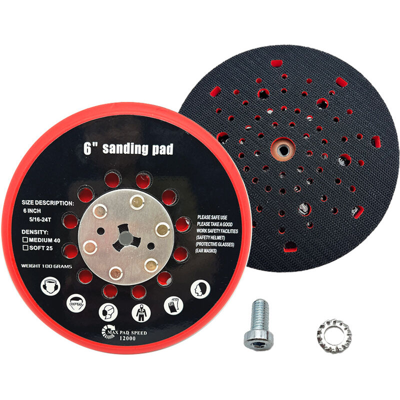 foto del prodotto bebusingoto platorello abrasivo, platorello abrasivo multiforo da 150 mm compatibile con levigatrice orbitale casuale bosch rsm6045, gex 34 150, gex