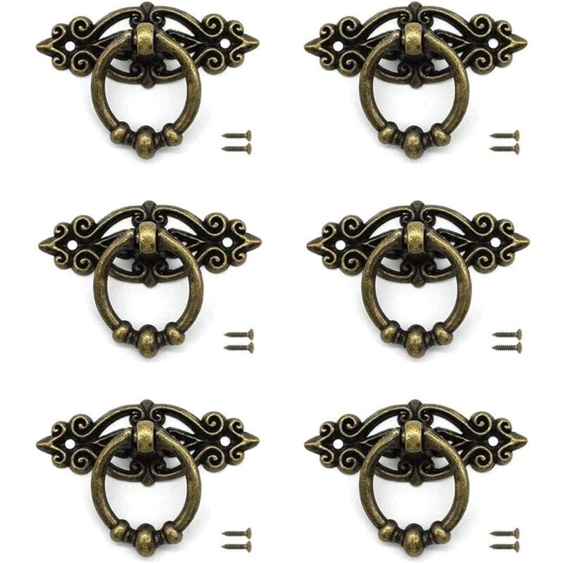 foto del prodotto bebusingoto pomelli per porte e cassetti, maniglie per mobili in bronzo con viti per armadi, cassetti e credenze in stile retr .