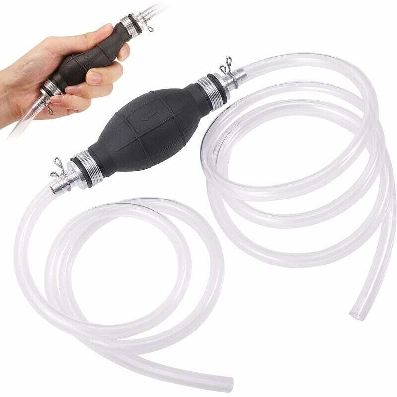 foto del prodotto bebusingoto pompa a sifone, pompa manuale per carburante con tubo in pvc da 1,2 m 0,8 m, pompa a sifone da 15 mm per acquario, per carburante,