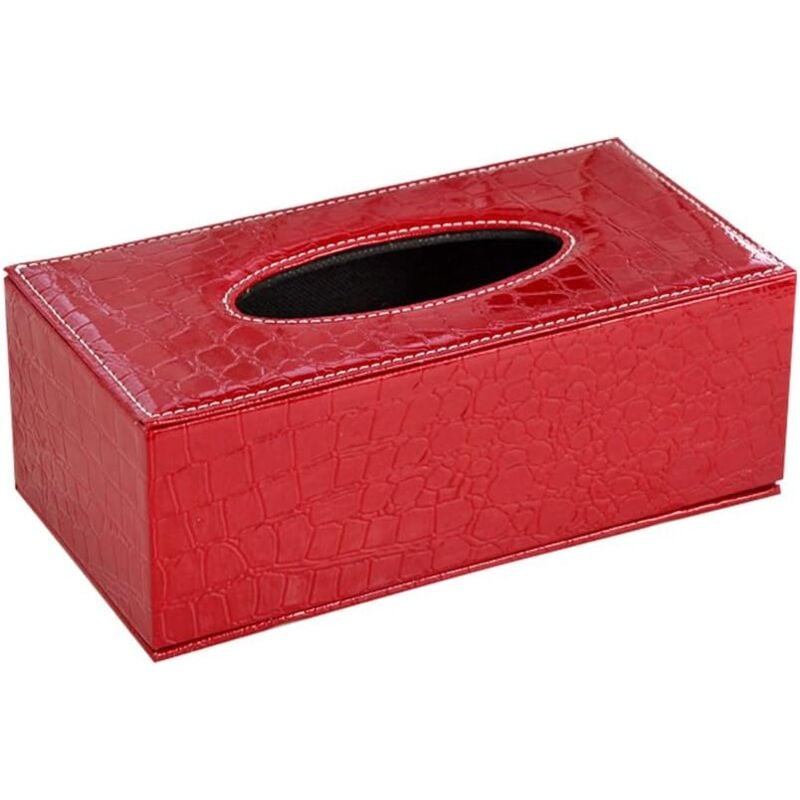 immagine 0 del prodotto bebusingoto porta fazzoletti rettangolare in pelle pu per ufficio e casa, porta tovaglioli, decorazione per auto motivo coccodrillo 