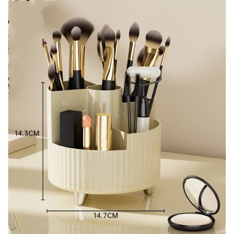 foto del prodotto bebusingoto porta pennelli da trucco girevole, organizer per cosmetici, per piccoli rossetti, profumi e creme.