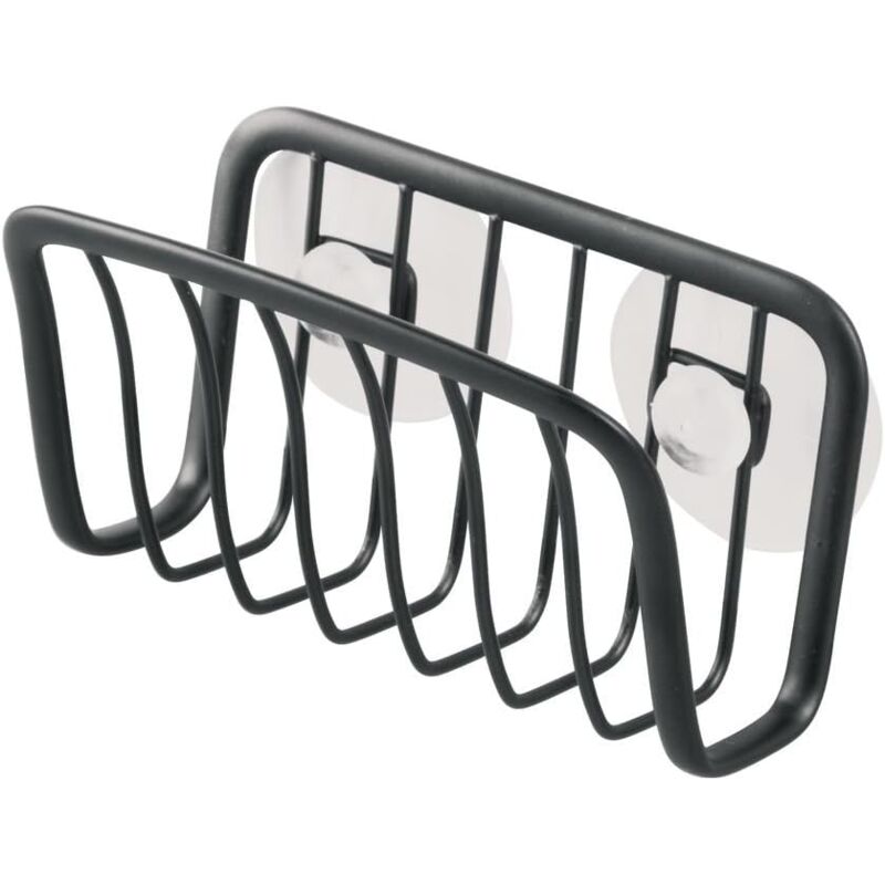 foto del prodotto bebusingoto porta spugna con ventose, piccolo organizer in metallo per lavello, per spugna e raschietto per pentole, pratico aiutante per