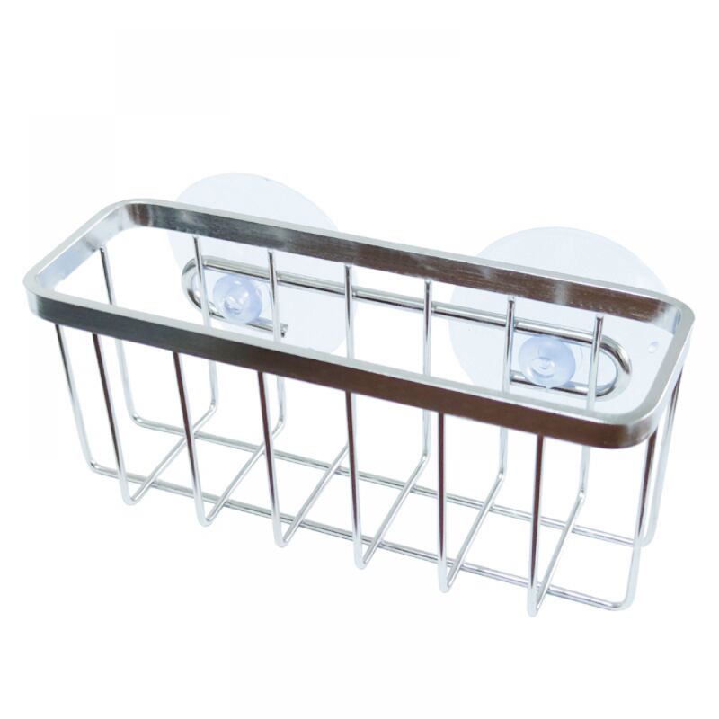 foto del prodotto bebusingoto porta spugna in acciaio inox 304 da 14,5x5,5x6,1 cm con ventosa, adatto per spugne assorbenti, raschietti e portasapone.