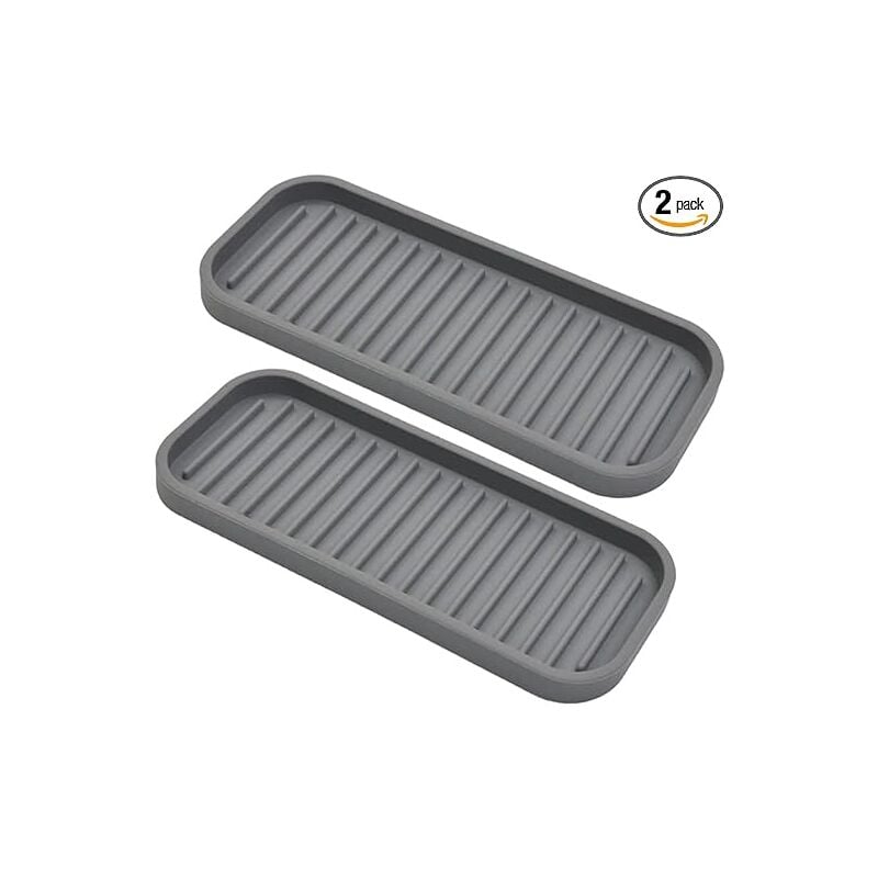 foto del prodotto bebusingoto porta spugna in silicone porta sapone per piatti per piano di lavoro della cucina, confezione da 2, vassoio porta sapone in spugna