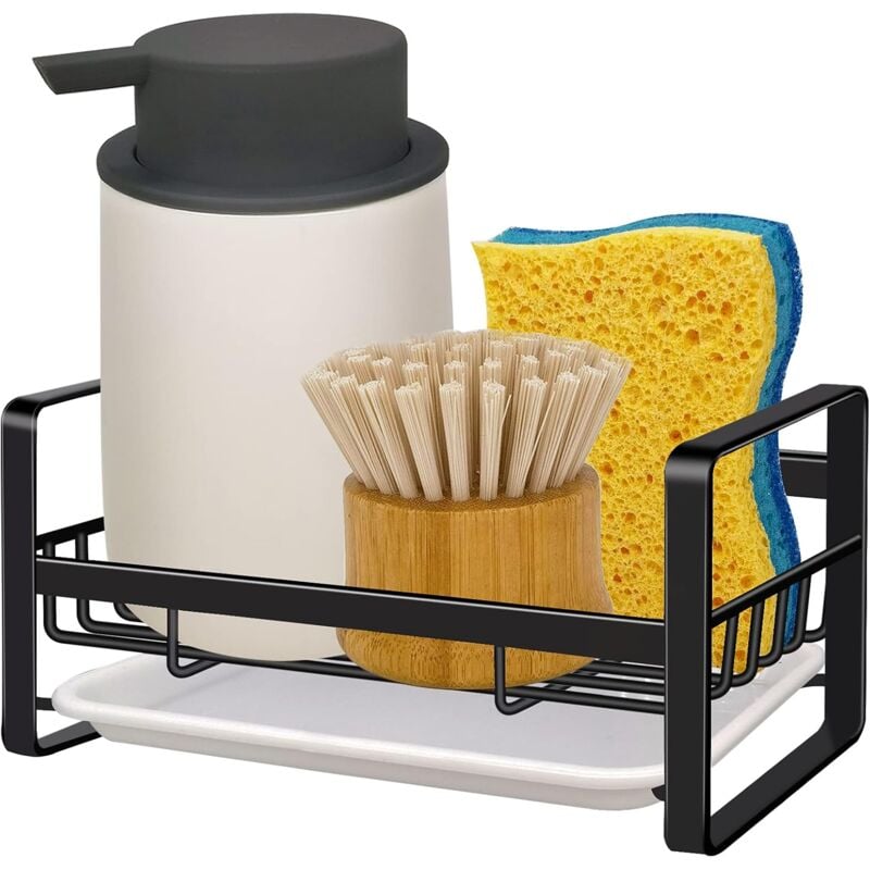 foto del prodotto bebusingoto porta spugna per lavello da cucina vanten organizer per lavello, scolapiatti per lavello, porta sapone, porta scopino, contenitore