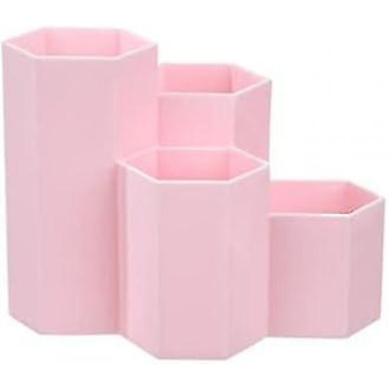 foto del prodotto bebusingoto portapenne rosa , organizer da scrivania, organizer da scrivania, portapenne per il trucco, organizer da scrivania a 4 fori per