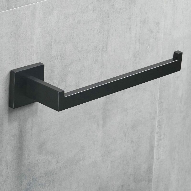 foto del prodotto bebusingoto portasciugamani da parete in acciaio inox con vernice nera