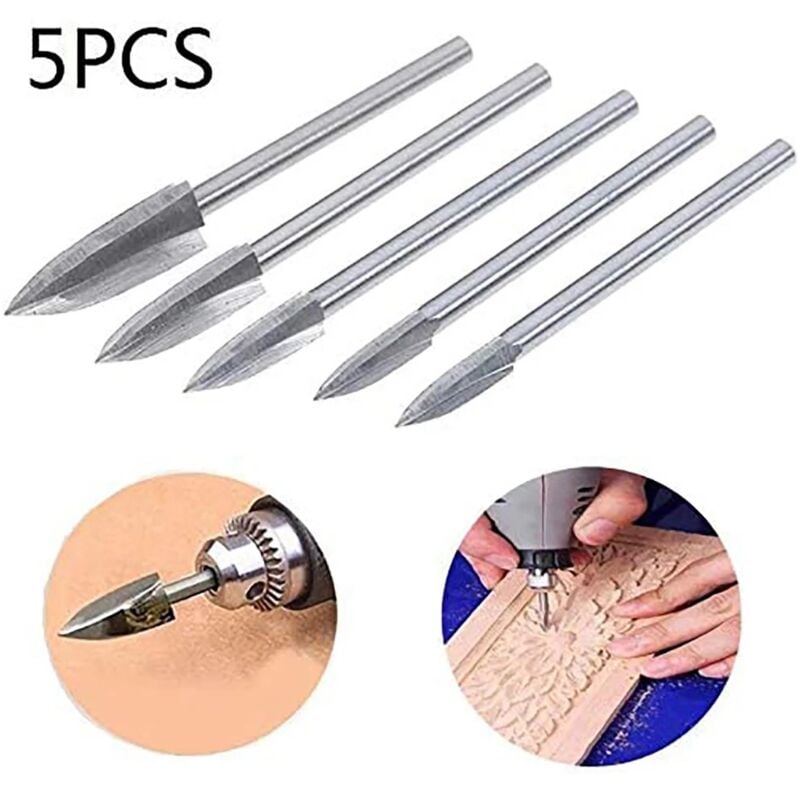 foto del prodotto bebusingoto punte per incisione su legno, utensili per intaglio per accessori per utensili rotanti