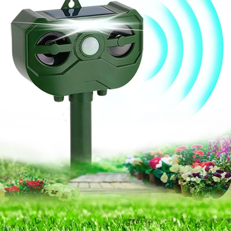 foto del prodotto bebusingoto repellente solare per gatti, impermeabile, per esterni, ip65, repellente ultrasonico per gatti, con rilevatore di movimento, per gatti,