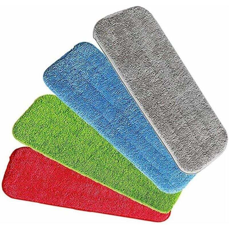 foto del prodotto bebusingoto ricariche per testine di mocio da 4 pezzi, testine di ricambio per mocio in microfibra, tampone di pulizia lavabile super assorbente per