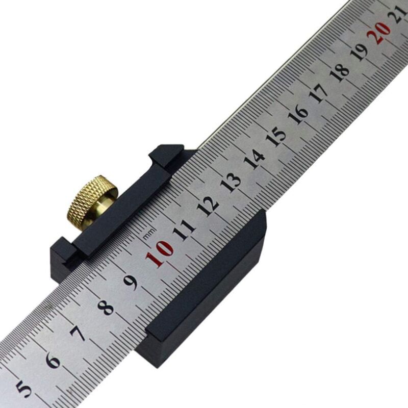 foto del prodotto bebusingoto righello in metallo da 30 cm, righello in acciaio inossidabile, blocco di posizionamento, righello parallelo, strumenti per la