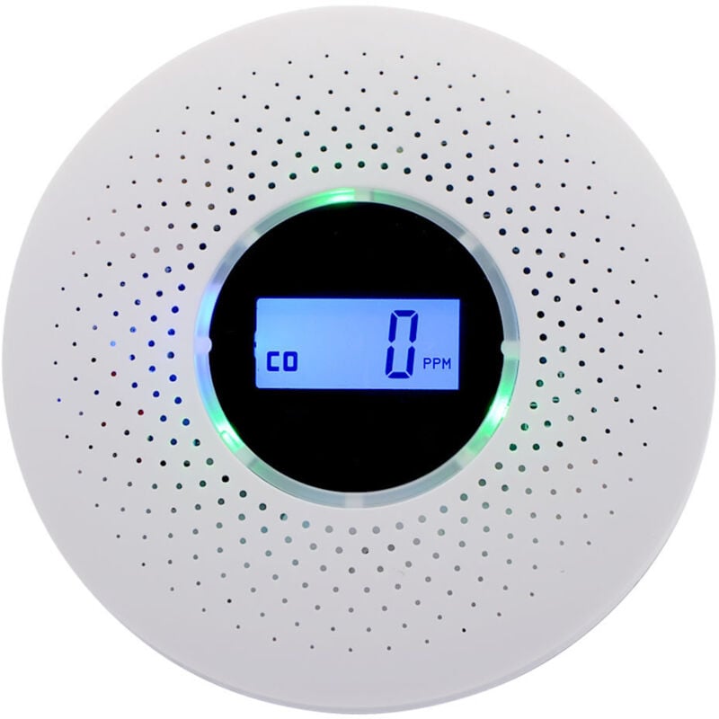 foto del prodotto bebusingoto rilevatore di fumo, rilevatore combinato di fumo e monossido di carbonio, allarme composito con avviso acustico e display digitale