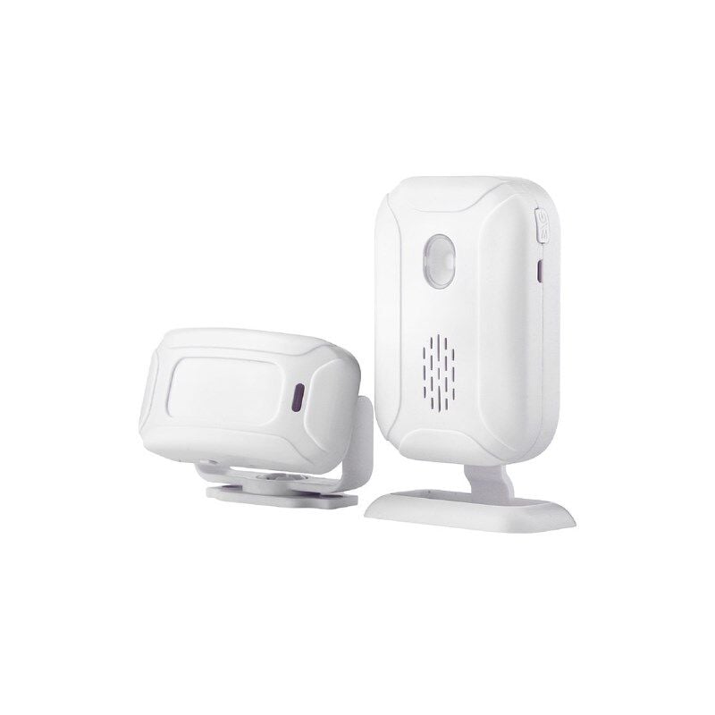 foto del prodotto bebusingoto rilevatore di movimento wireless, campanello di allarme di sicurezza per negozi, uffici, case e garage.