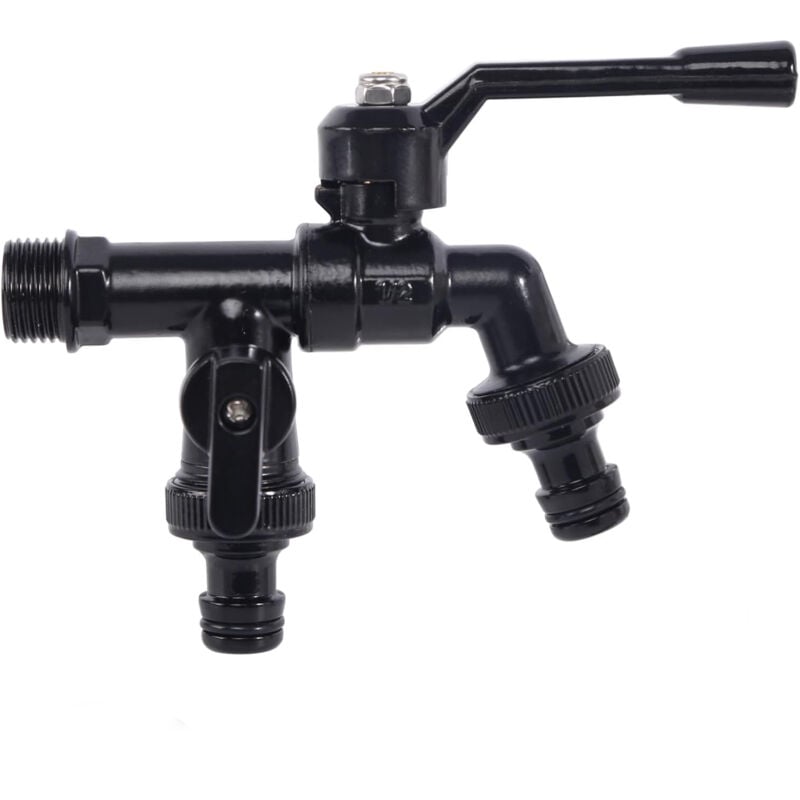 foto del prodotto bebusingoto rubinetto doppio da giardino antigelo con 2 uscite, rubinetto antigelo per esterni, rubinetto per lavatrice