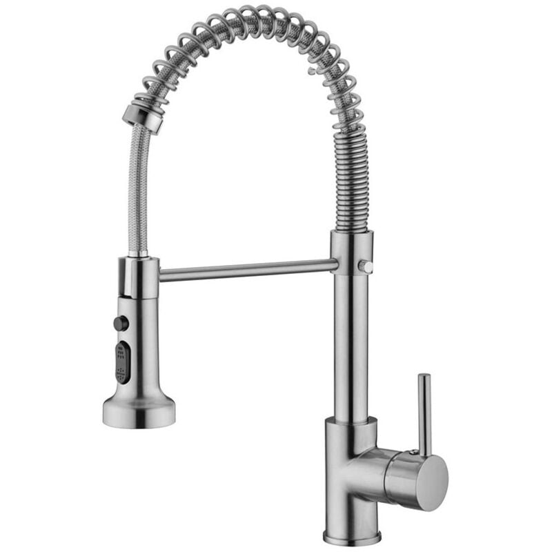 foto del prodotto bebusingoto rubinetto girevole per lavello da cucina in acciaio inossidabile da 1 2 , rubinetto per acqua calda e fredda a molla