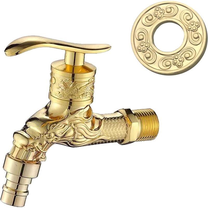 foto del prodotto bebusingoto rubinetto in bronzo antico con drago intagliato, rubinetto in rame antico con drago intagliato, per bagno, cucina, lavello, vasca da