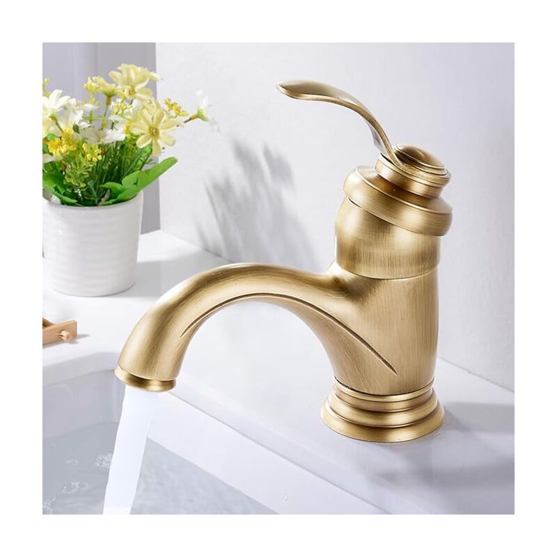 foto del prodotto bebusingoto rubinetto per bagno retr , miscelatore monocomando per lavabo in ottone, rubinetto moderno per lavabo con acqua calda e fredda