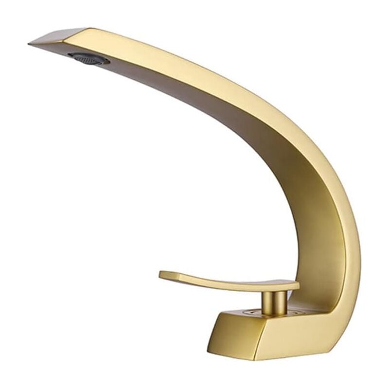 foto del prodotto bebusingoto rubinetto per lavabo da bagno dal design moderno ed elegante, miscelatore in ottone, con acqua calda e fredda, valvola in ceramica,