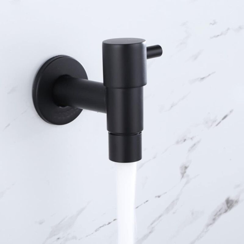 foto del prodotto bebusingoto rubinetto per lavandino del bagno in acciaio inossidabile rubinetto per acqua fredda a parete rubinetto da giardino con apertura e