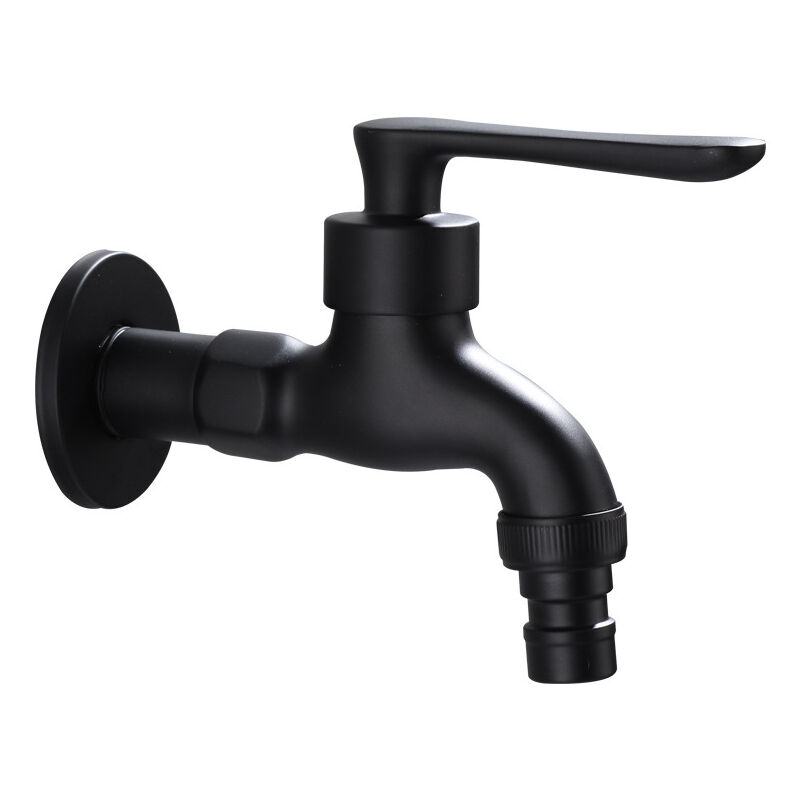 foto del prodotto bebusingoto rubinetto per lavatrice nero antico, rubinetto per piscina broom, rubinetto singolo per acqua fredda da parete per esterni da giardino
