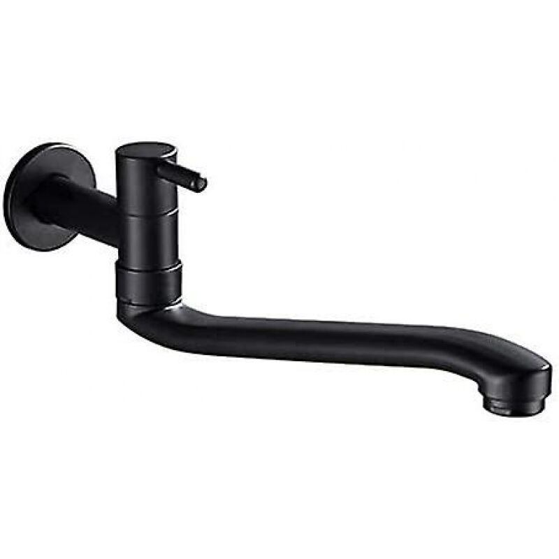 foto del prodotto bebusingoto rubinetto per lavello con acqua fredda, nero, a parete, per lavatrice, mocio, piscina, rubinetti da giardino 36 cm 