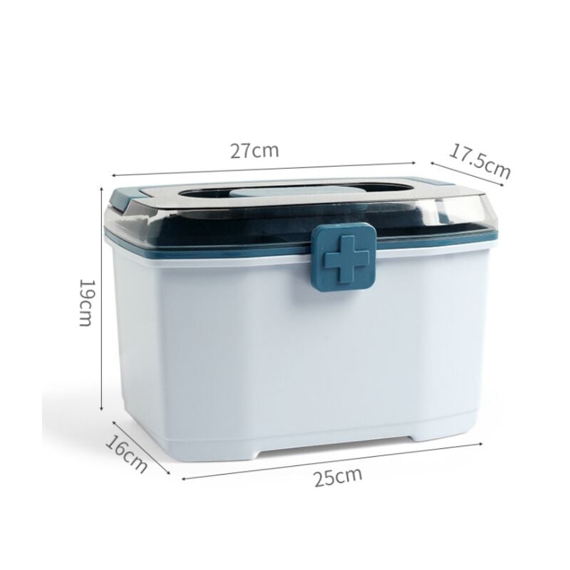 foto del prodotto bebusingoto scatola porta medicinali portatile, kit medico, kit di pronto soccorso blu, l 