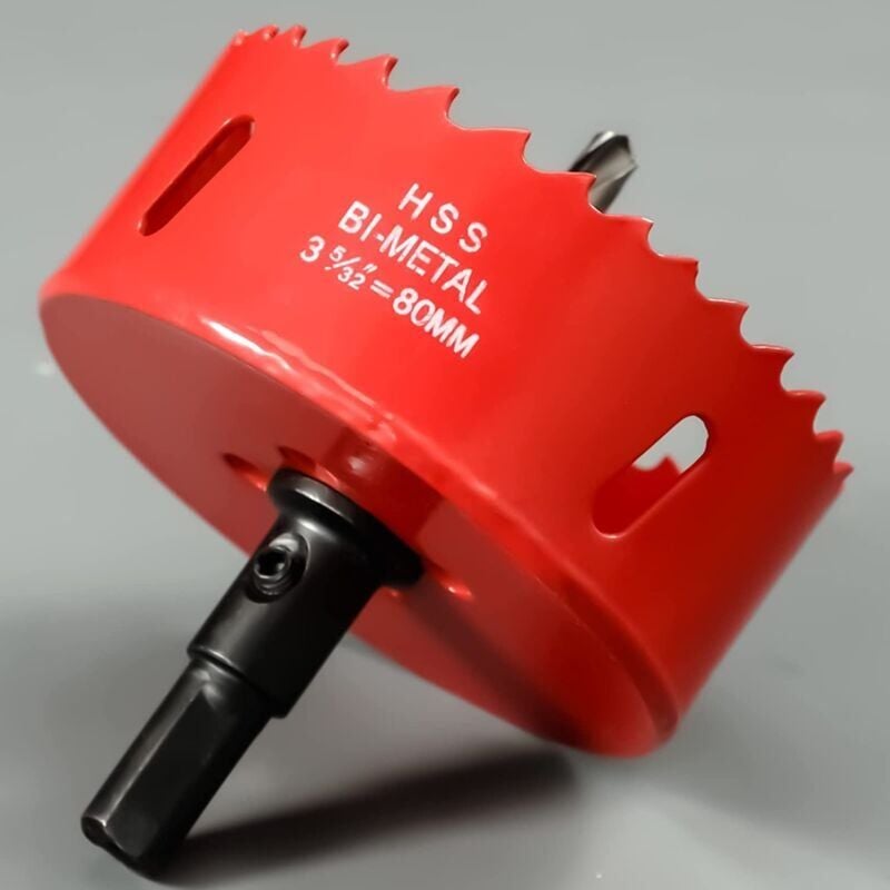 foto del prodotto bebusingoto sega a tazza bimetallica da 80 mm, sega a tazza bimetallica m42 hss con punta centrale punta per trapano per impieghi gravosi per forare