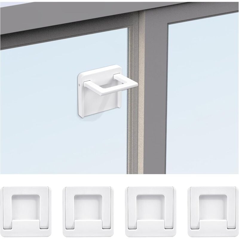 foto del prodotto bebusingoto serratura per porta scorrevole, 4 pezzi di sicurezza per bambini con cuscinetto adesivo senza foratura per la sicurezza dei bambini e