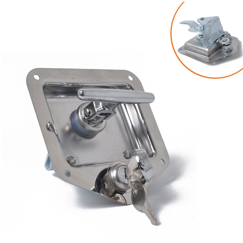 foto del prodotto bebusingoto serratura per portiera di camion, strumenti di blocco con maniglia a forma di t, chiavi pieghevoli in acciaio inox con maniglia a t,