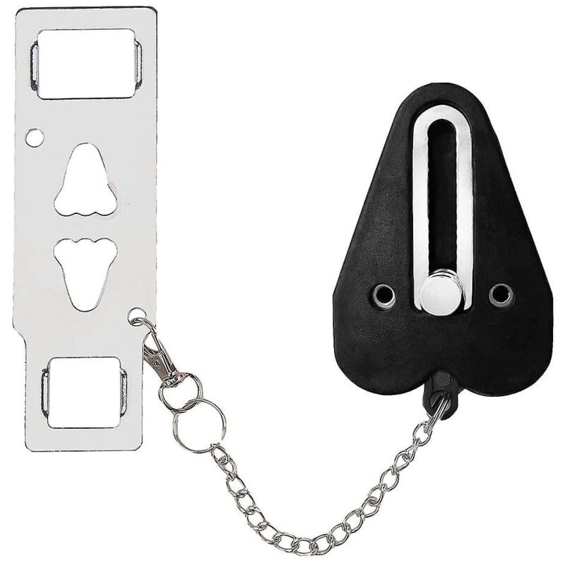 foto del prodotto bebusingoto serratura portatile per porta, serratura di sicurezza a doppio foro, serratura da viaggio