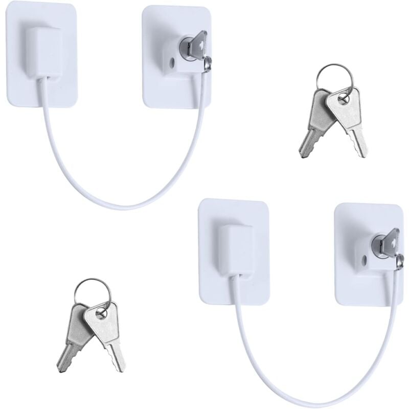 foto del prodotto bebusingoto serrature di sicurezza per bambini con 4 chiavi, adesivo resistente per ante di armadi e cassetti.
