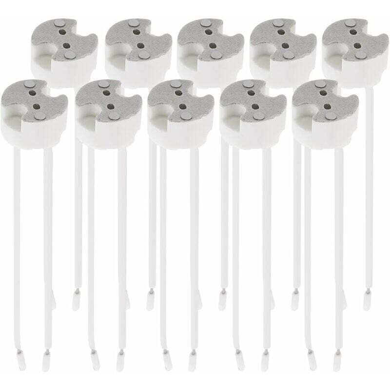 foto del prodotto bebusingoto set di 10 attacchi gu5.3 attacco gu5.3 o mr16 supporto con cavo 12v per lampadine tipo faretto alogeno led