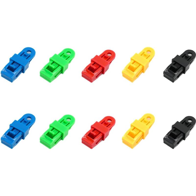 foto del prodotto bebusingoto set di 10 clip per teloni, tenditore elastico, clip per teloni, dispositivo di fissaggio per teloni, tenditore per teloni, morsetto per