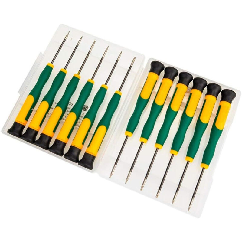 foto del prodotto bebusingoto set di 12 cacciaviti magnetici per la riparazione e lo smontaggio di dispositivi elettronici come telefoni cellulari e computer.