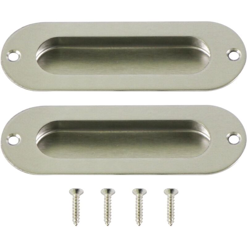 foto del prodotto bebusingoto set di 2 maniglie ad incasso per porte scorrevoli in acciaio inox.