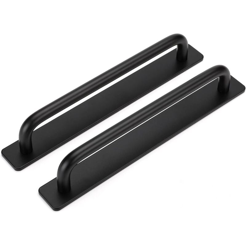 foto del prodotto bebusingoto set di 2 maniglie autoadesive per mobili da cucina, maniglie per porte scorrevoli, maniglie nere per mobili, maniglie autoadesive in