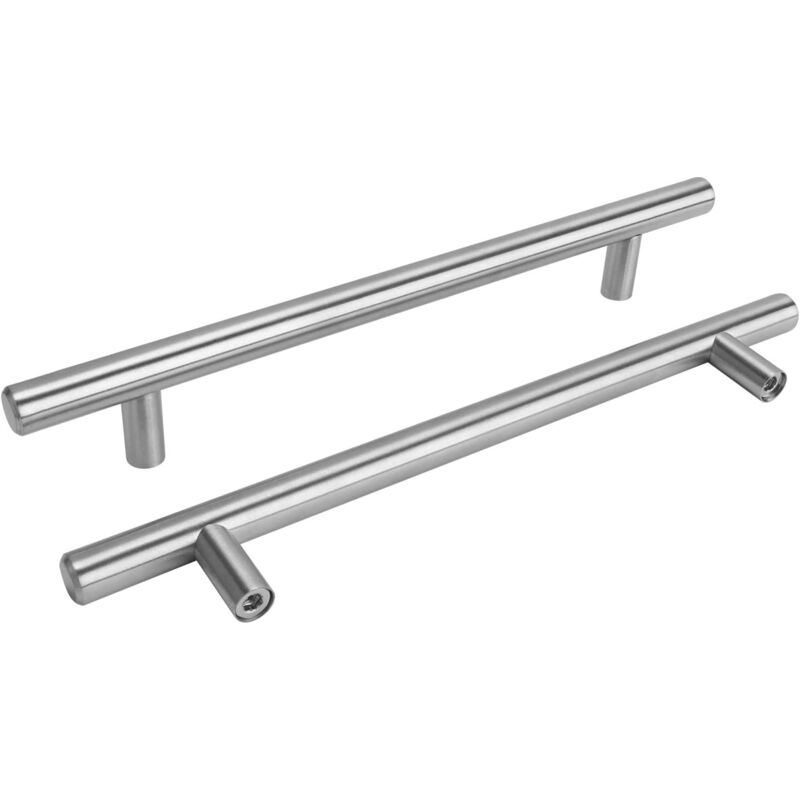 foto del prodotto bebusingoto set di 2 maniglie per ante da cucina, in acciaio inox 160, con interasse 160 mm, per mobili da cucina e da bagno.