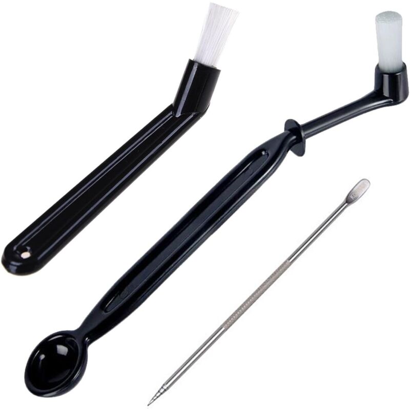 foto del prodotto bebusingoto set di 3 accessori per macchina per caff espresso spazzola nera per la pulizia e spazzola per decorare il caff .
