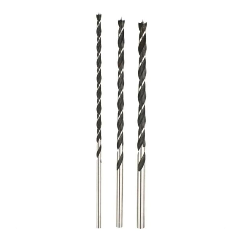 foto del prodotto bebusingoto set di 3 punte per legno 8 mm, 10 mm e 12 mm. lunghezza totale 300 mm.