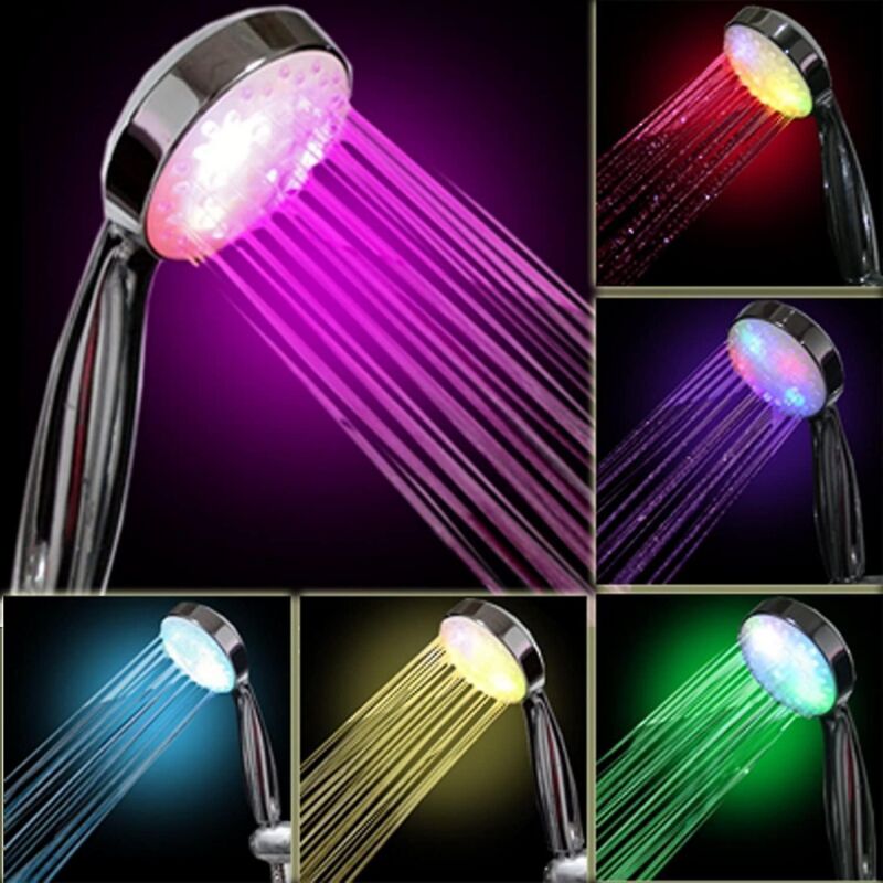 foto del prodotto bebusingoto soffione doccia a led a 7 colori, multicolore, universale