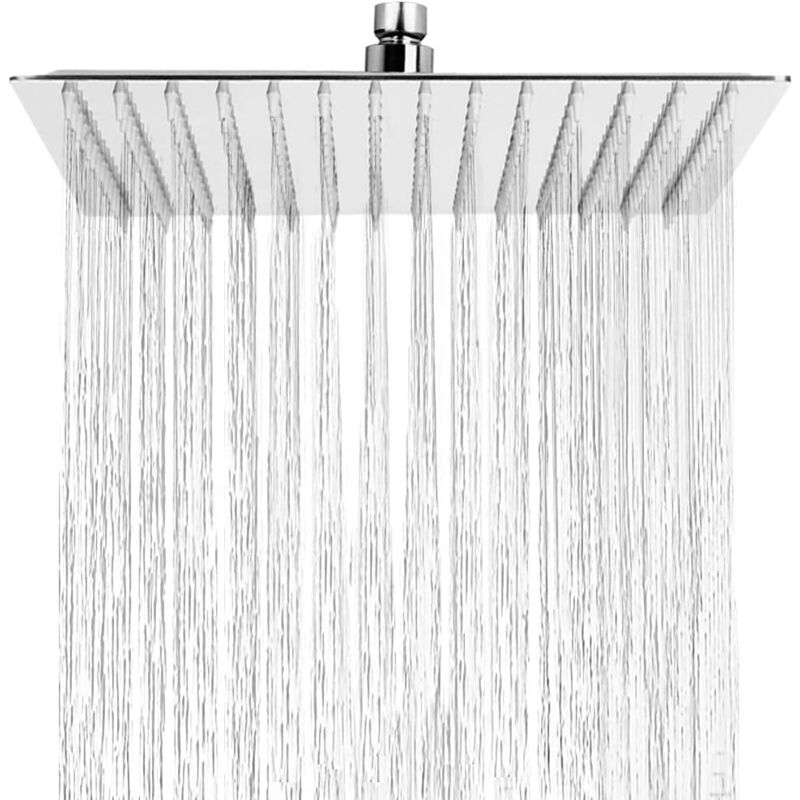 foto del prodotto bebusingoto soffione doccia anticalcare, soffione doccia a pioggia a risparmio idrico con ugello in acciaio inox da 12 pollici 30 cm, finitura