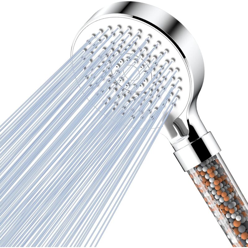 foto del prodotto bebusingoto soffione doccia bianco con filtro per risparmio idrico, soffione doccia anticalcare ad alta pressione, soffione doccia a pioggia per