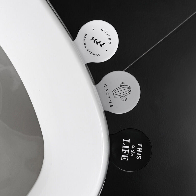 foto del prodotto bebusingoto sollevatore per sedile wc con motivo alla moda, 3 pezzi, evita di toccare la maniglia del sedile del wc, sollevatore per coprisedile,