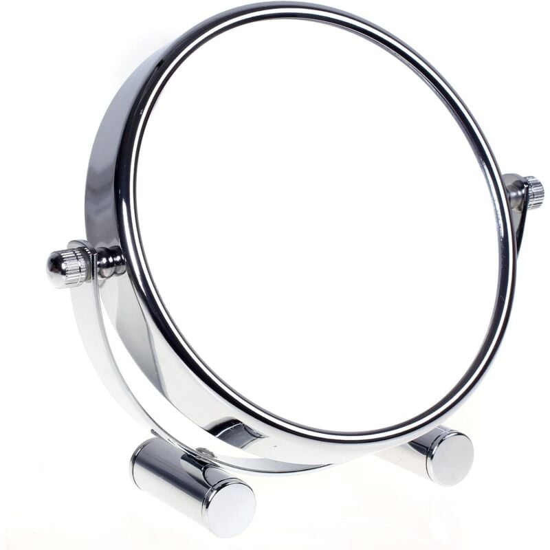 foto del prodotto bebusingoto specchio per il trucco specchio cosmetico, girevole a 360 bifacciale ingrandimento normale e 10x. specchio da appoggio, specchio da